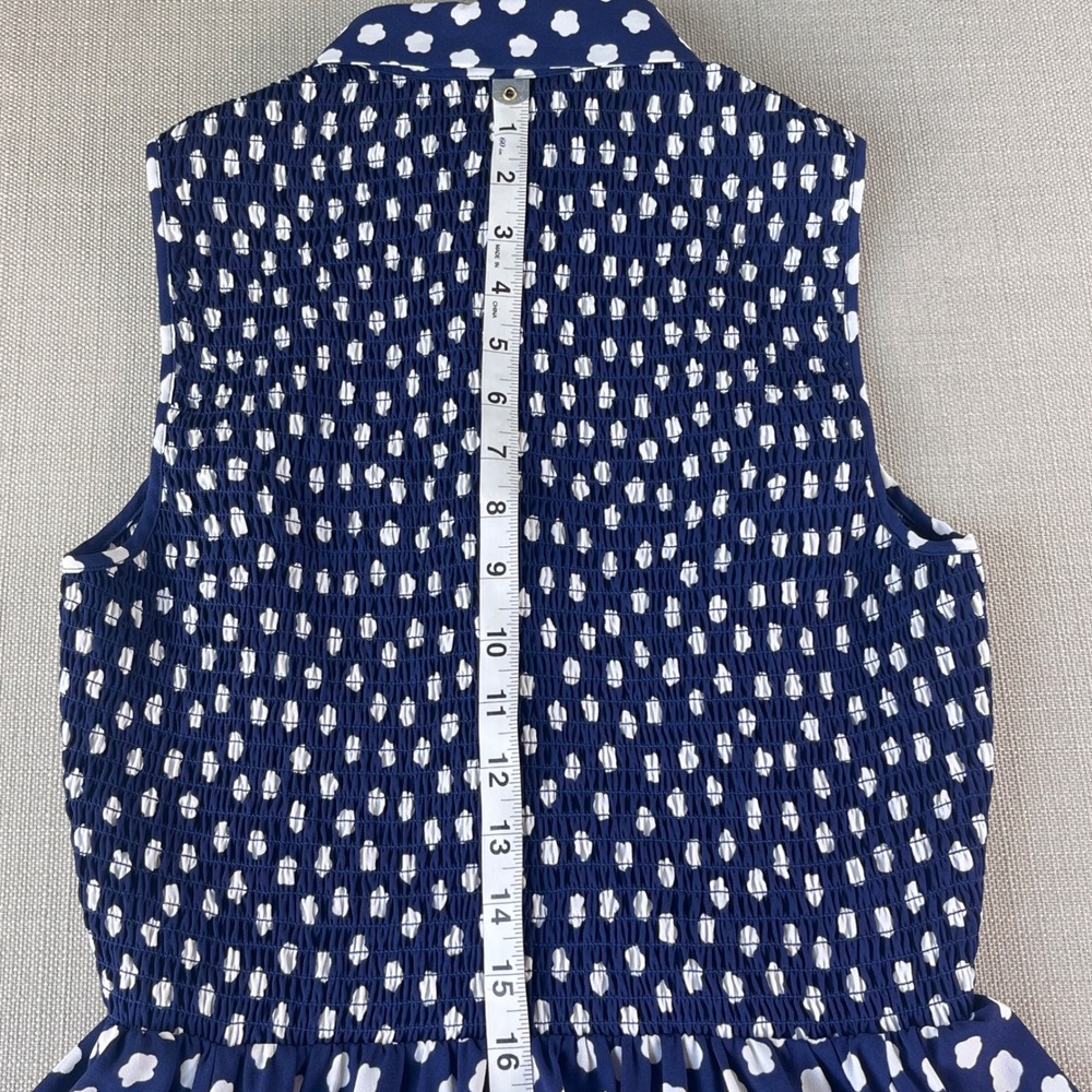 Kate Spade Cloud Dot Midi Dress Womens Size 2 Blue Cali Dreaming OUMU1081 - Picture 6 of 14